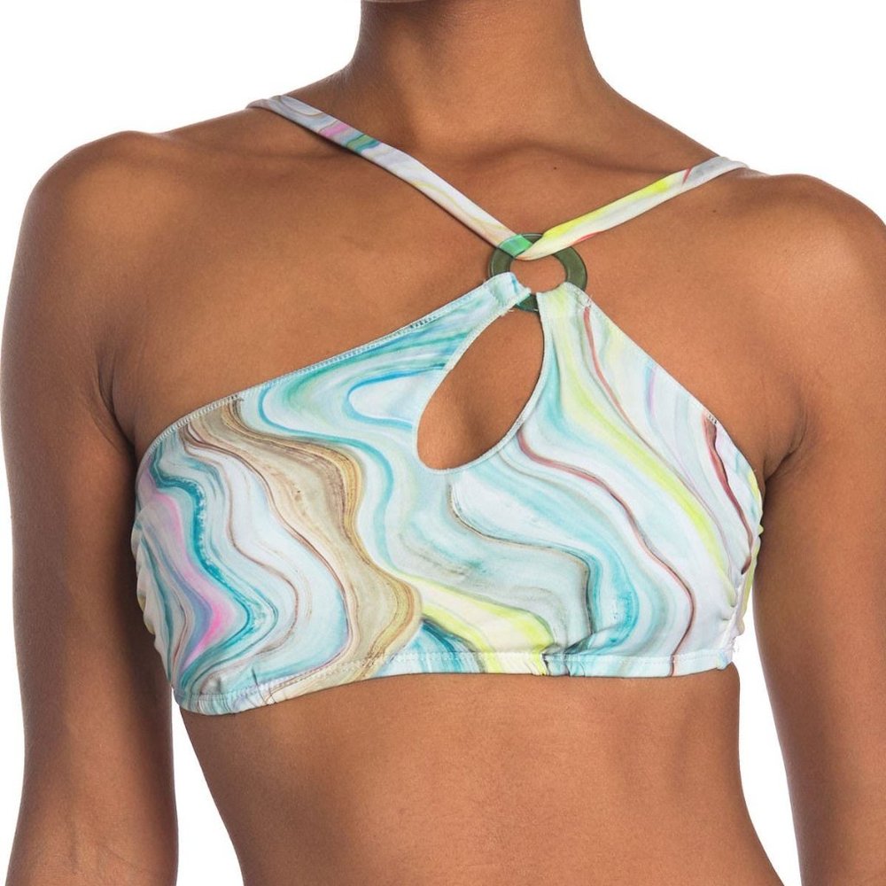 Bikini Lab Colorful New Wave Cut Out Bikini